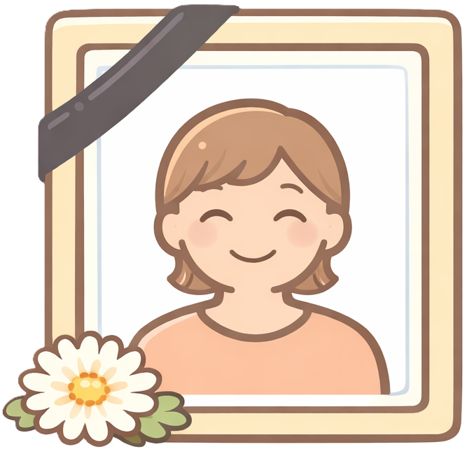 遺影写真のイラスト